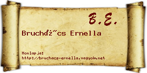 Bruchács Ernella névjegykártya